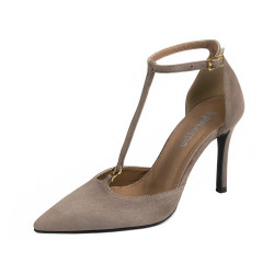 Pantofi eleganti dama 1323 nisip velur