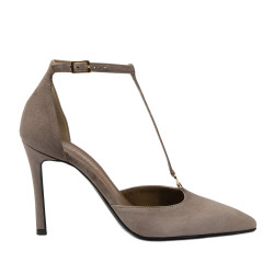 Elegáns női cipők 1323 homok velúr