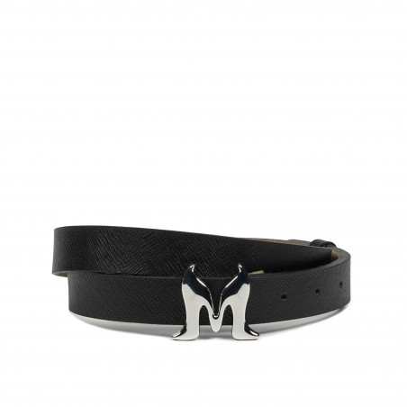 Curea dama 41m negru presat