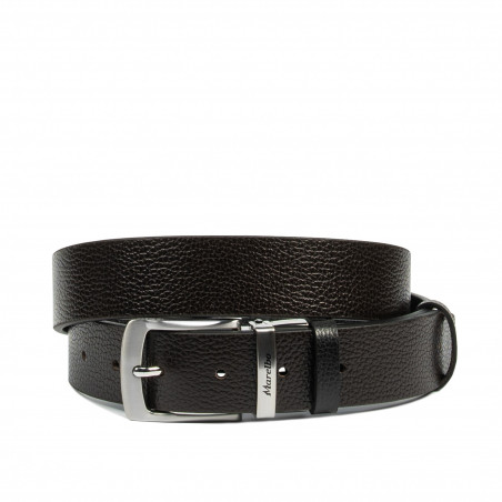 Férfi öv 71b kétszínű biz fekete+biz barna