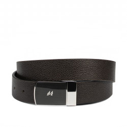 Curea barbati 62b bicolor biz negru+biz maro
