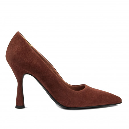 Pantofi eleganti dama 1322 coniac antilopa