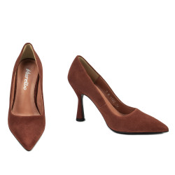 Elegáns női cipő 1322 konyak antilop