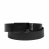 Curea barbati 62b bicolor biz negru+negru mat