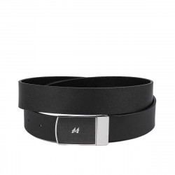 Curea barbati 62b bicolor biz negru+negru mat