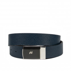 Curea barbati 62b bicolor biz albastru+negru mat