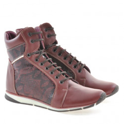 Ghete dama 3275 bordo combinat