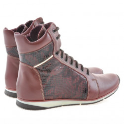 Ghete dama 3275 bordo combinat