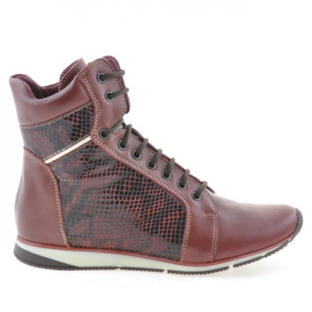 Ghete dama 3275 bordo combinat