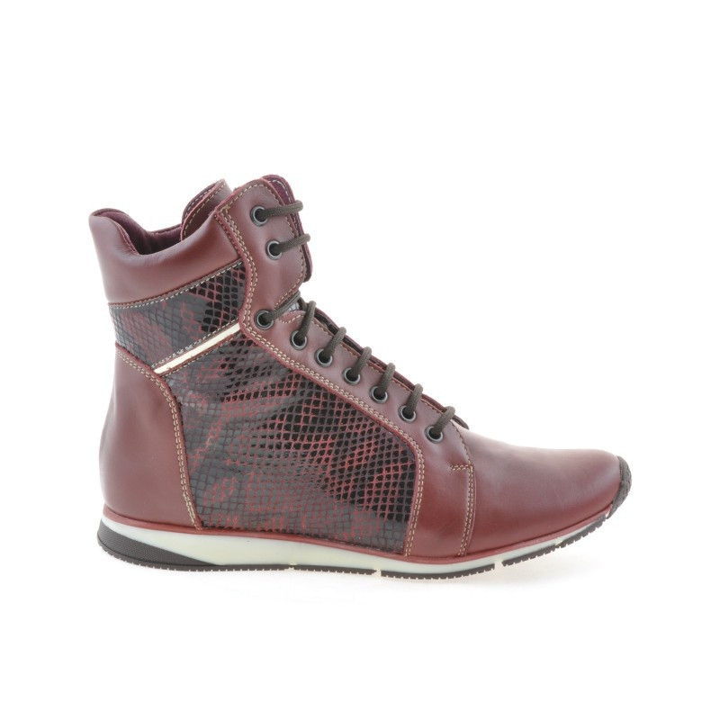 Ghete dama 3275 bordo combinat