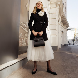Balerini dama 1313 negru velur lifestyle
