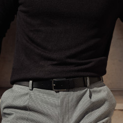 Curea barbati 70b negru lucios lifestyle