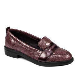 Pantofi casual/eleganti  dama 6037 bordo sidef combinat