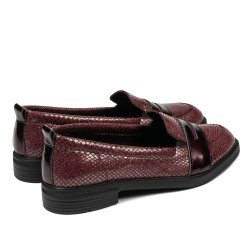 Pantofi casual/eleganti  dama 6037 bordo sidef combinat