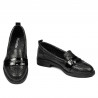 Pantofi casual/eleganti dama 6037 negru sidef combinat