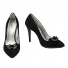 Pantofi eleganti dama 1279 negru antilopa