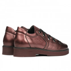 Női alkalmi cipő 6026 bordó gyöngyház kombinált