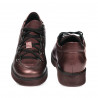 Pantofi casual dama 6026 bordo sidef combinat
