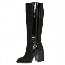 Cizme dama 1185 bufo negru combinat