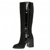Cizme dama 1185 bufo negru combinat