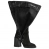 Cizme dama 1185 bufo negru combinat