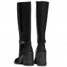 Cizme dama 1185 bufo negru combinat