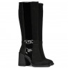 Cizme dama 1185 bufo negru combinat