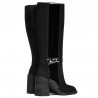 Cizme dama 1185 bufo negru combinat