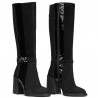Cizme dama 1185 bufo negru combinat