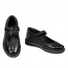 Pantofi copii mici 56c lac negru combinat