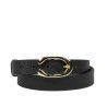 Curea dama 35m negru presat