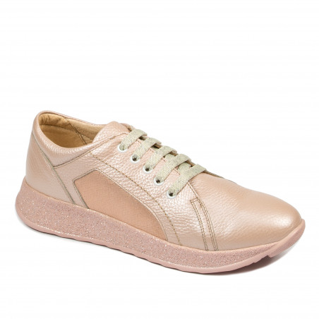 Pantofi sport/casual dama 6010 pudra sidef combinat