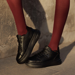 Női sportcipő 6077 fekete kombinált lifestyle