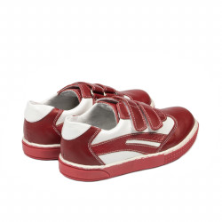 Pantofi copii mici 16-1c rosu+alb
