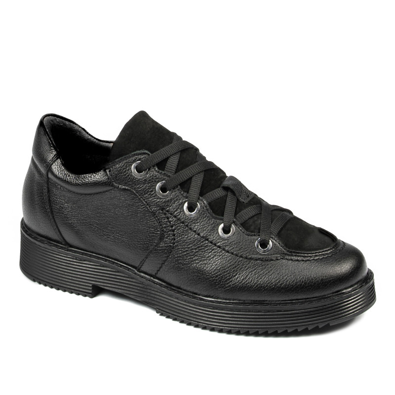 Pantofi casual dama 6026 negru combinat