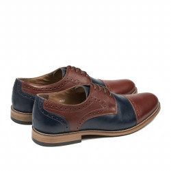Pantofi eleganti barbati 880 maro+indigo