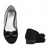 Pantofi eleganti/casual dama 1290 negru antilopa