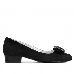 Pantofi eleganti/casual dama 1290 negru antilopa