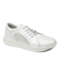 Pantofi sport/casual dama 6010 alb sidef combinat