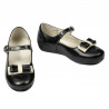 Kisgyerek cipő 51c fekete lakk+bézs