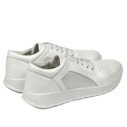 Pantofi sport/casual dama 6010 alb sidef combinat