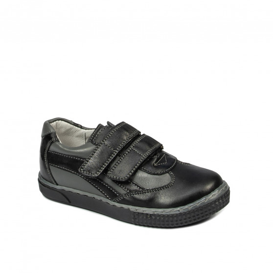 Pantofi copii mici 16c negru+gri Pantofi copii mici 16c negru+gri