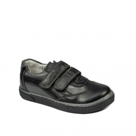 Pantofi copii mici 16c negru+gri