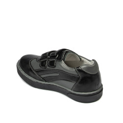 Pantofi copii mici 16c negru+gri