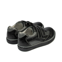Pantofi copii mici 16c negru+gri