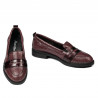 Pantofi casual/eleganti  dama 6037 bordo sidef combinat