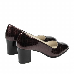 Pantofi eleganti dama 1268 lac bordo
