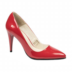 Pantofi eleganti dama 1246 lac rosu