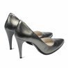 Pantofi eleganti dama 1246 gri metalizat