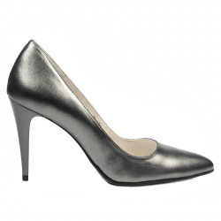 Pantofi eleganti dama 1246 gri metalizat